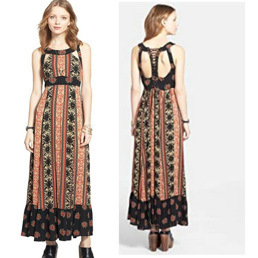 Free People Laced Back Maxi Dress